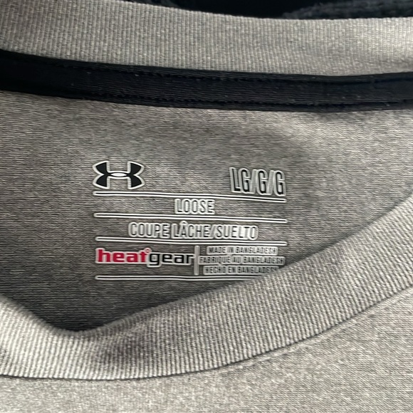 🍁2/$20🍁Mens Under Armor T Shirt Grey Size Large - Picture 3 of 3